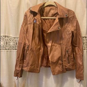 Light brown faux leather jacket